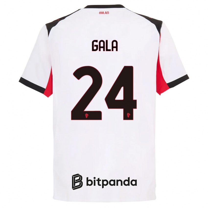 נשים אנטוניו גאלה #24 לבן שחור הרחק ג'רזי 2025/26 חולצה קצרה