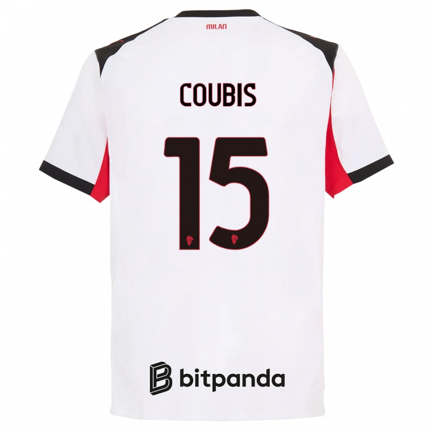 נשים אנדריי קוביס #15 לבן שחור הרחק ג'רזי 2025/26 חולצה קצרה