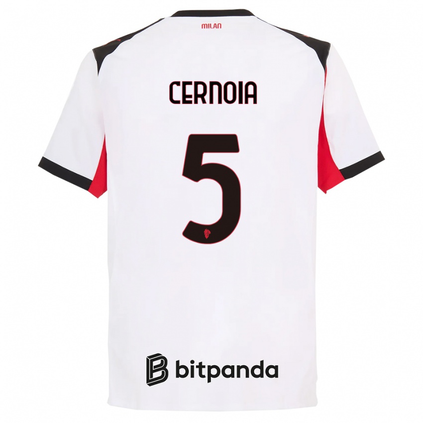 נשים ולנטינה צ'רנויה #5 לבן שחור הרחק ג'רזי 2025/26 חולצה קצרה