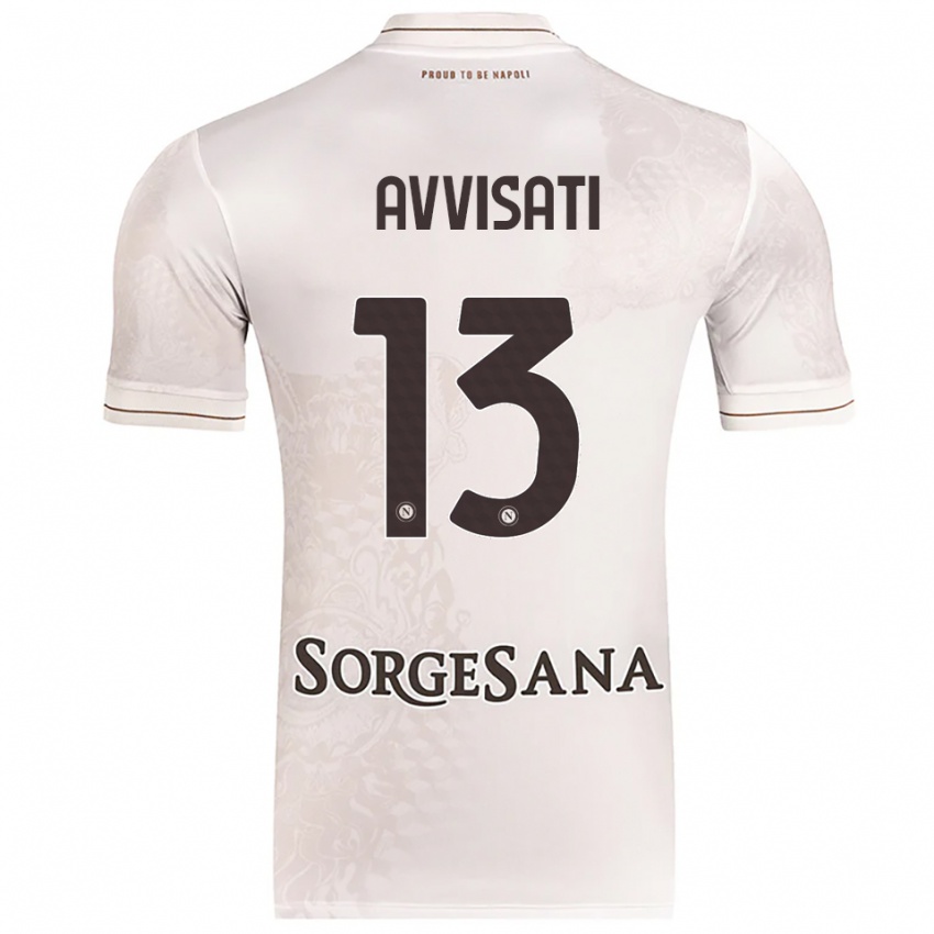 נשים Domenico Avvisati #13 שמפניה חום הרחק ג'רזי 2025/26 חולצה קצרה