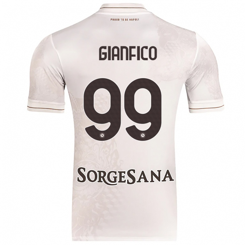 נשים Maria Morena Gianfico #99 שמפניה חום הרחק ג'רזי 2025/26 חולצה קצרה