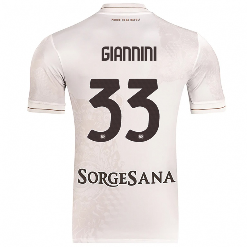 נשים אנריקו ג'אניני #33 שמפניה חום הרחק ג'רזי 2025/26 חולצה קצרה