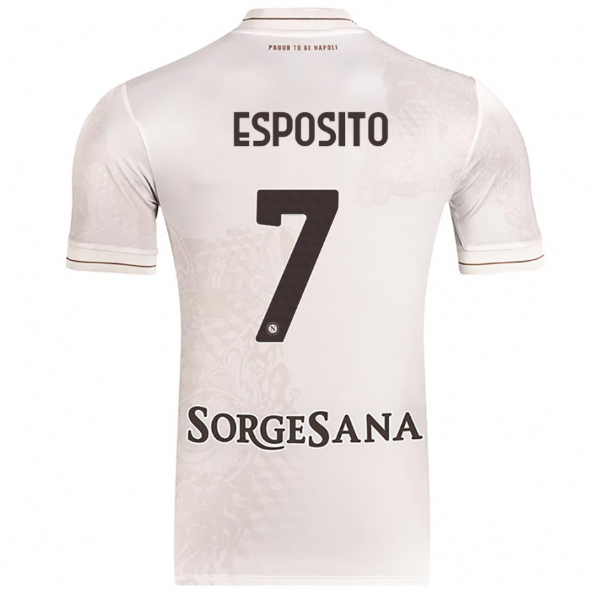 נשים Luigi Esposito #7 שמפניה חום הרחק ג'רזי 2025/26 חולצה קצרה