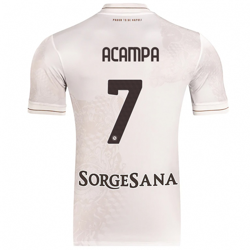 נשים דויד אקמפה #7 שמפניה חום הרחק ג'רזי 2025/26 חולצה קצרה