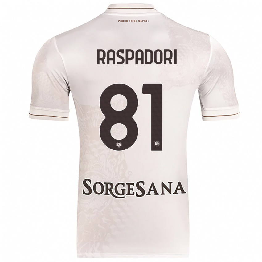 נשים Giacomo Raspadori #81 שמפניה חום הרחק ג'רזי 2025/26 חולצה קצרה