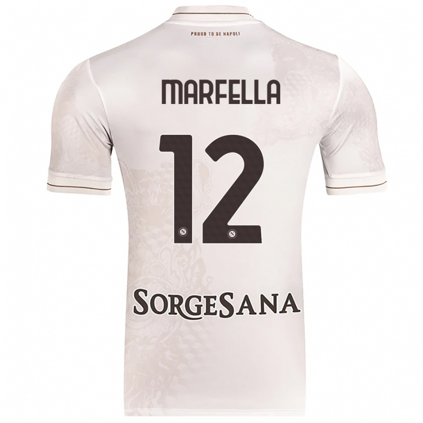 נשים דויד מרפלה #12 שמפניה חום הרחק ג'רזי 2025/26 חולצה קצרה