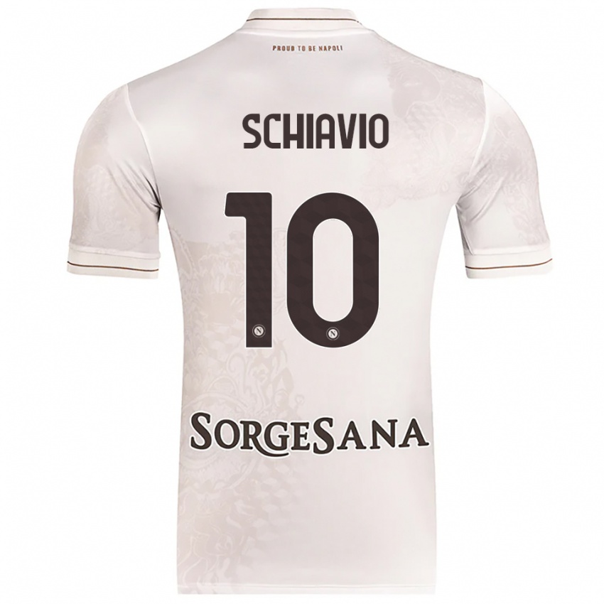 נשים אנג'לו סקיאביו #10 שמפניה חום הרחק ג'רזי 2025/26 חולצה קצרה