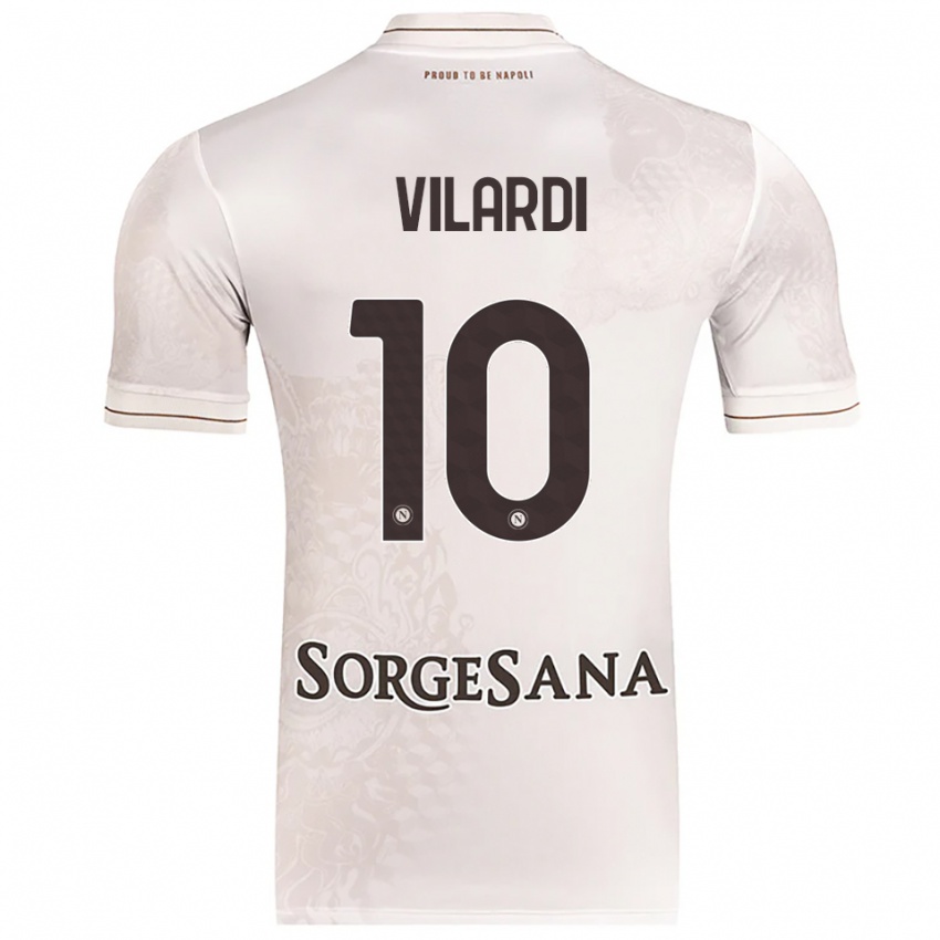 נשים Mario Vilardi #10 שמפניה חום הרחק ג'רזי 2025/26 חולצה קצרה