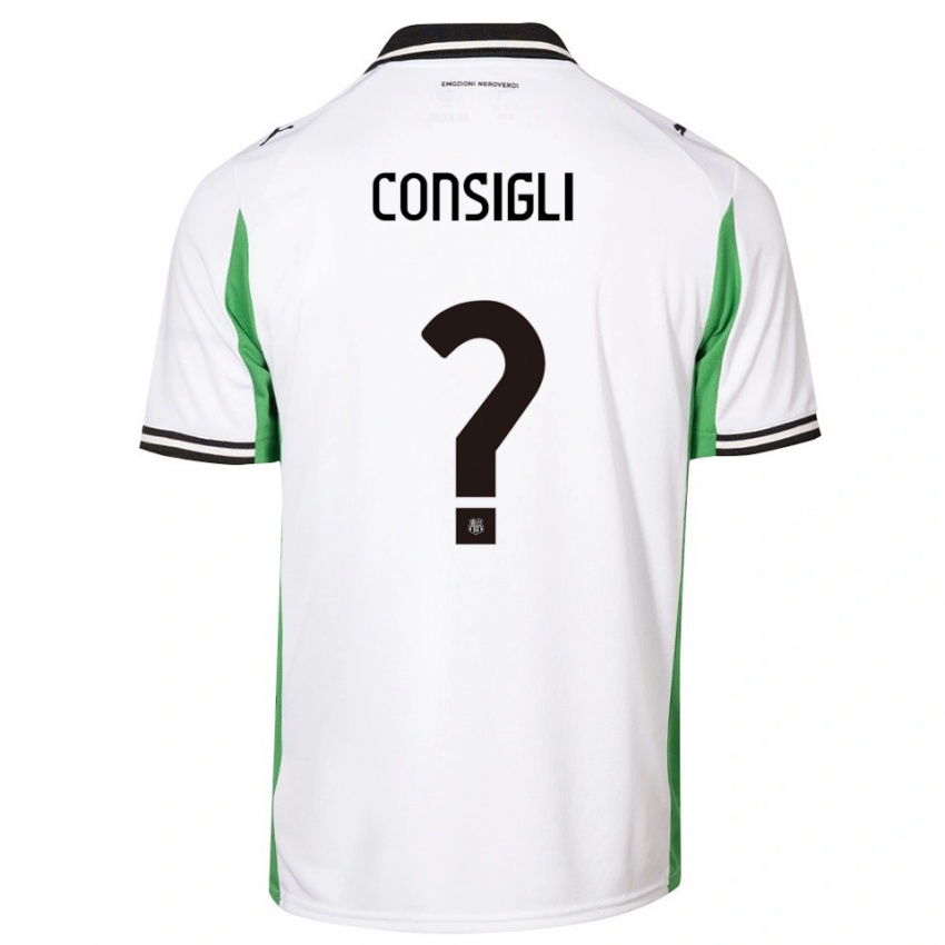 נשים אנדראה קונסילי #0 לבן ירוק שחור הרחק ג'רזי 2025/26 חולצה קצרה