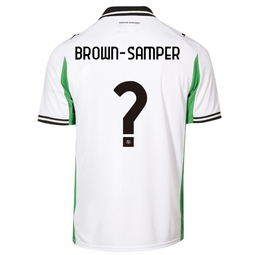 נשים איזק בראון-סמפר #0 לבן ירוק שחור הרחק ג'רזי 2025/26 חולצה קצרה