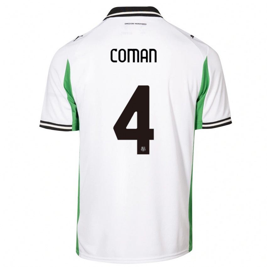 נשים קומאן נדיר #4 לבן ירוק שחור הרחק ג'רזי 2025/26 חולצה קצרה