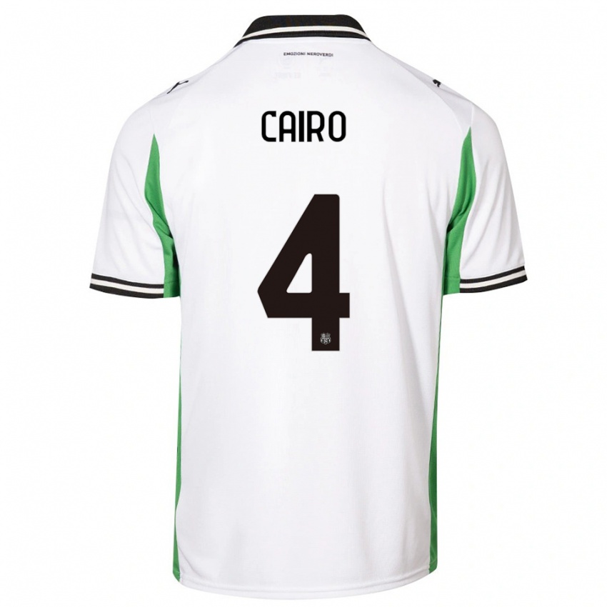 נשים ניקולס אלחנדרו קאירו #4 לבן ירוק שחור הרחק ג'רזי 2025/26 חולצה קצרה