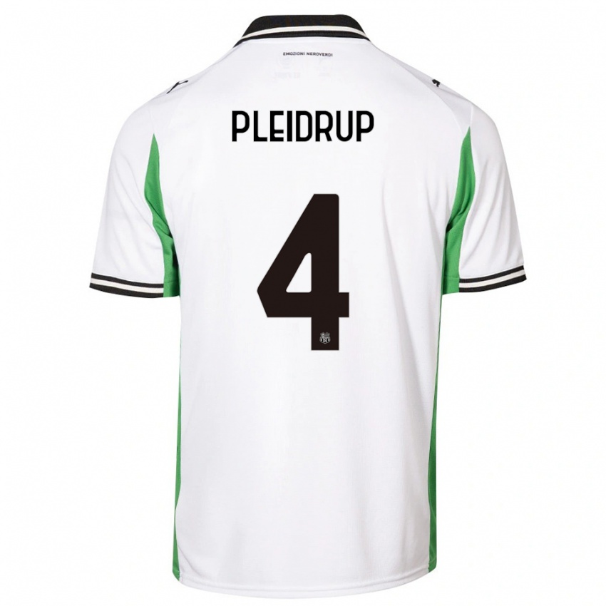 נשים Caroline Pleidrup #4 לבן ירוק שחור הרחק ג'רזי 2025/26 חולצה קצרה