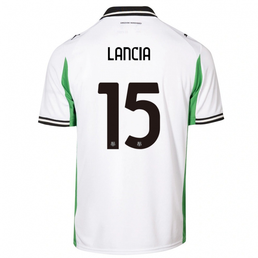 נשים Filippo Lancia #15 לבן ירוק שחור הרחק ג'רזי 2025/26 חולצה קצרה