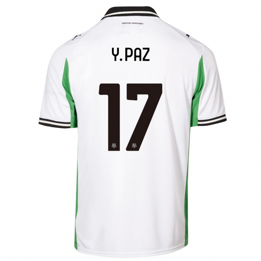 נשים ייפרסון פאס #17 לבן ירוק שחור הרחק ג'רזי 2025/26 חולצה קצרה