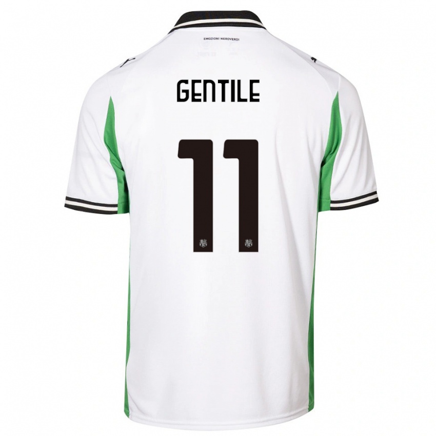 נשים Raffaele Gentile #11 לבן ירוק שחור הרחק ג'רזי 2025/26 חולצה קצרה