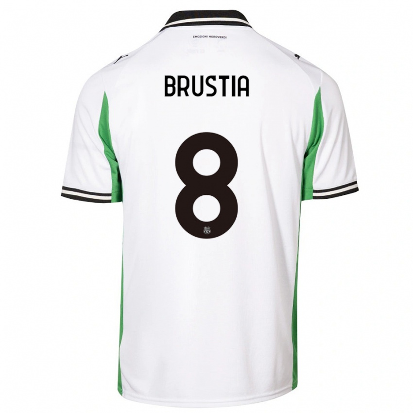 נשים Martina Brustia #8 לבן ירוק שחור הרחק ג'רזי 2025/26 חולצה קצרה