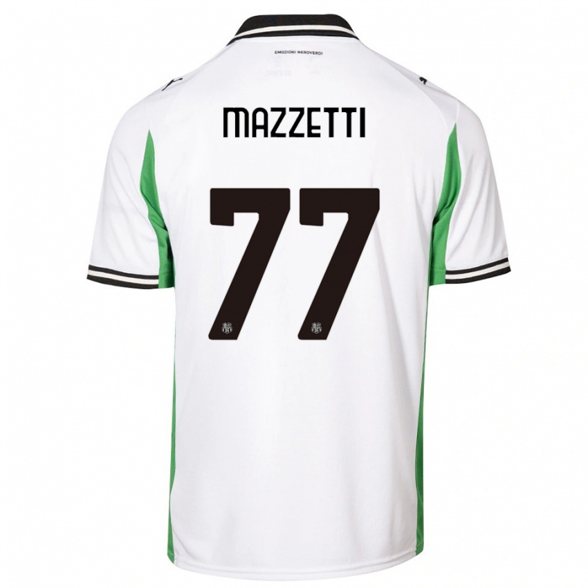 נשים Riccardo Mazzetti #77 לבן ירוק שחור הרחק ג'רזי 2025/26 חולצה קצרה