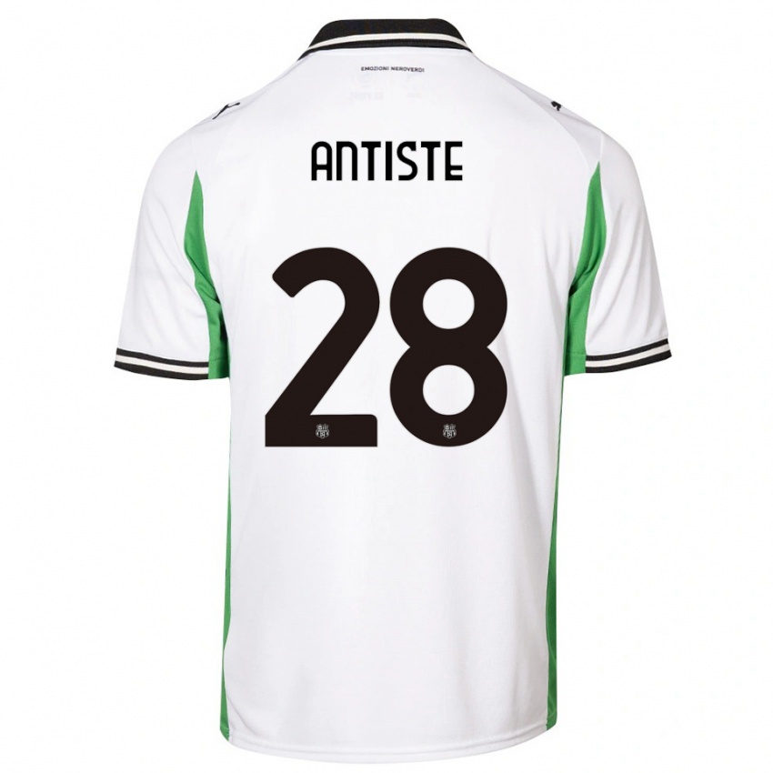 נשים ג׳אניס אנטיסטה #28 לבן ירוק שחור הרחק ג'רזי 2025/26 חולצה קצרה