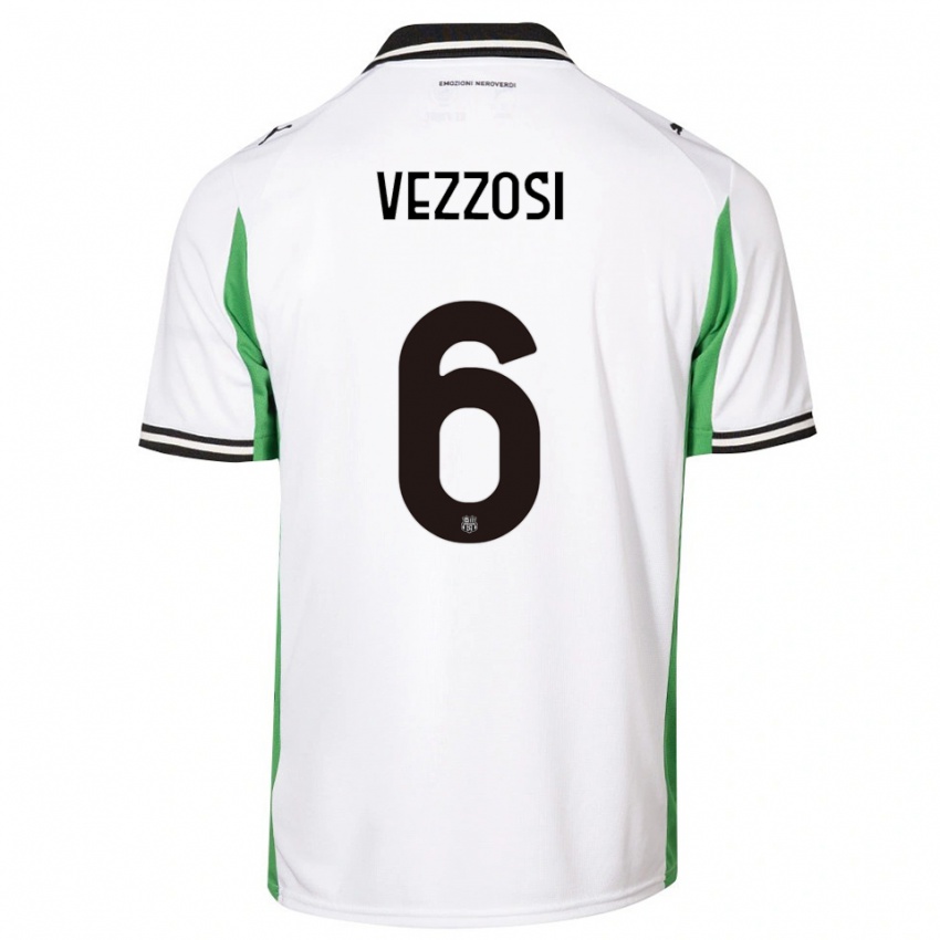 נשים Giorgio Vezzosi #6 לבן ירוק שחור הרחק ג'רזי 2025/26 חולצה קצרה