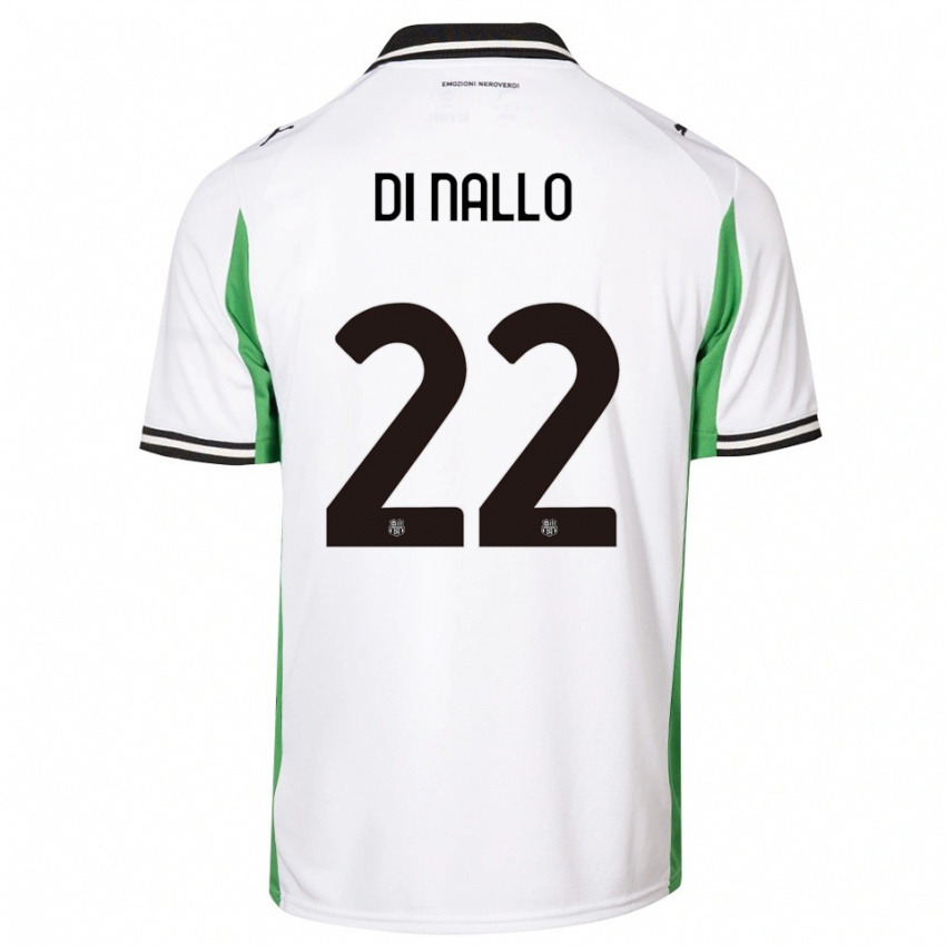 נשים אריקה די נאלו #22 לבן ירוק שחור הרחק ג'רזי 2025/26 חולצה קצרה