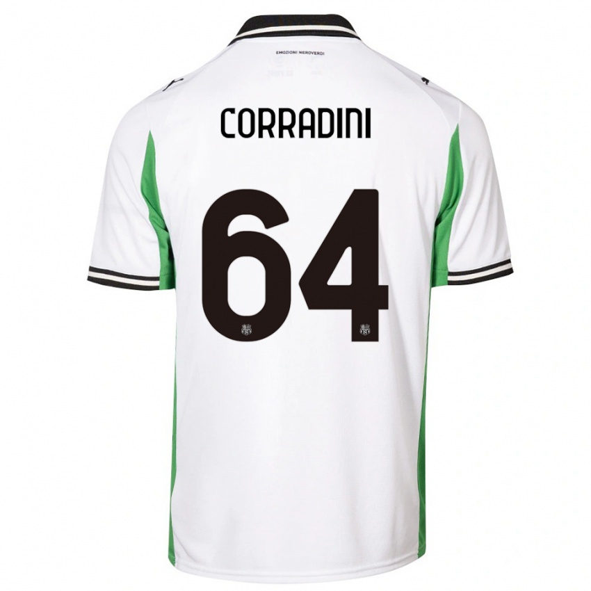 נשים Francesco Corradini #64 לבן ירוק שחור הרחק ג'רזי 2025/26 חולצה קצרה