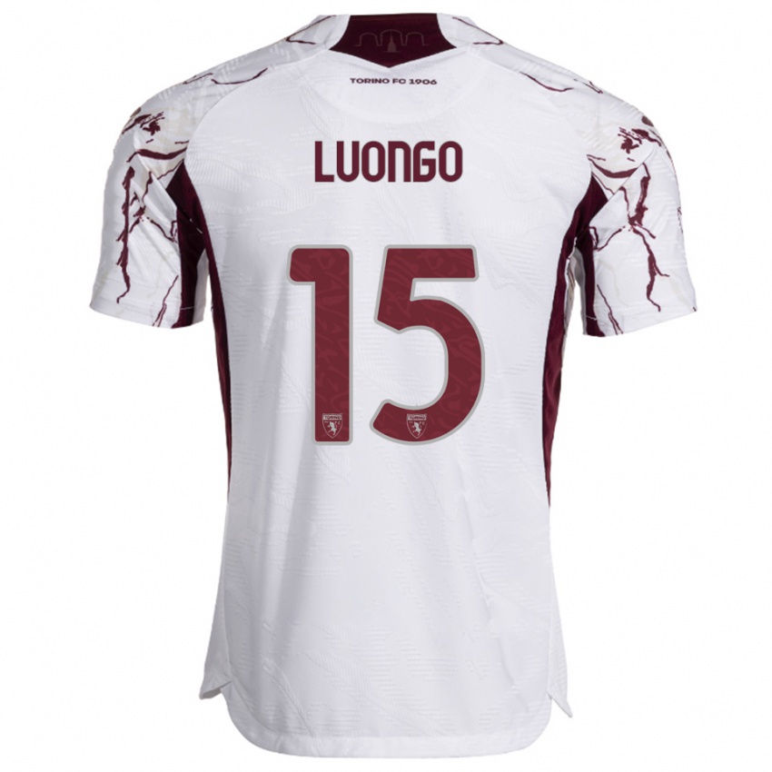 נשים אנדריאה לוונגו #15 לבן בורגונדי הרחק ג'רזי 2025/26 חולצה קצרה