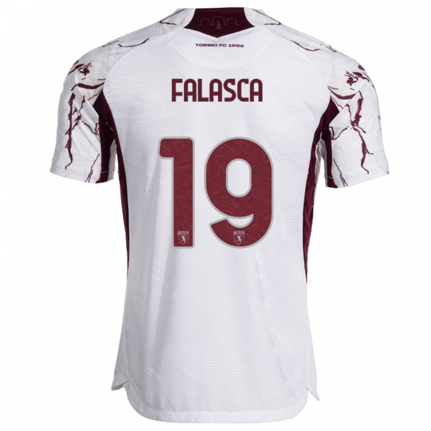 נשים גבריאל פלאסקה #19 לבן בורגונדי הרחק ג'רזי 2025/26 חולצה קצרה