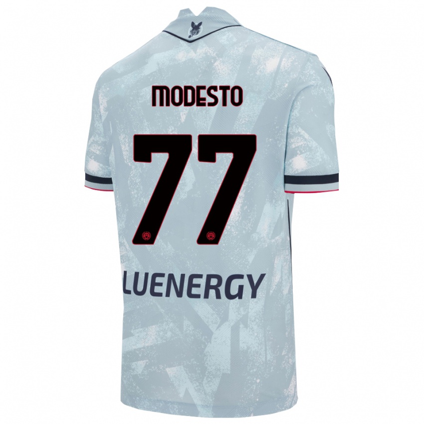 נשים רוי מודסטו #77 תכלת שחור הרחק ג'רזי 2025/26 חולצה קצרה