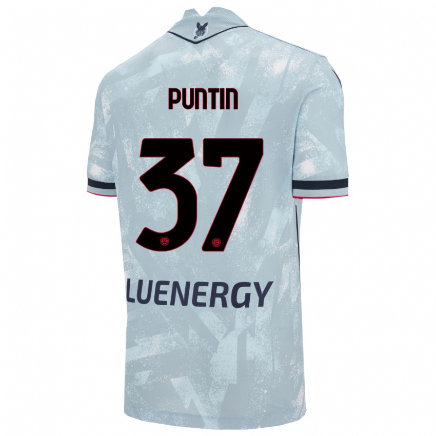 נשים Eric Puntin #37 תכלת שחור הרחק ג'רזי 2025/26 חולצה קצרה