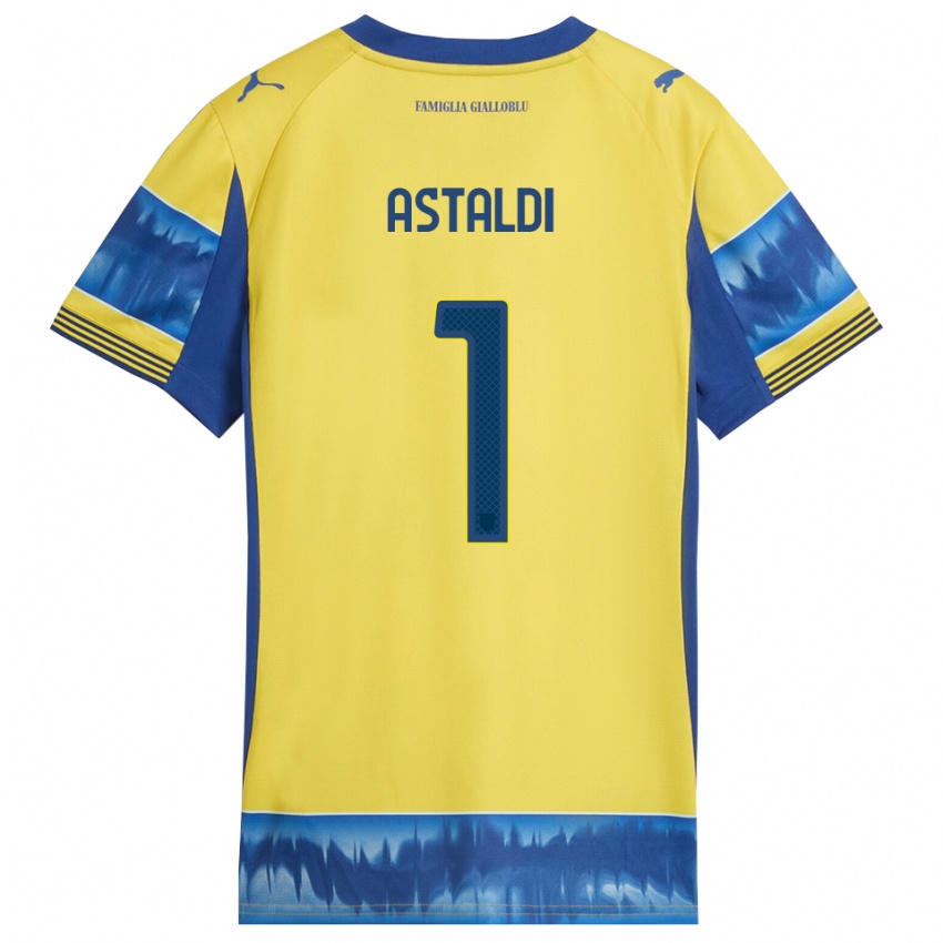 נשים ג׳יאנלוקה מריה אסטלדי #1 צהוב כחול הרחק ג'רזי 2025/26 חולצה קצרה