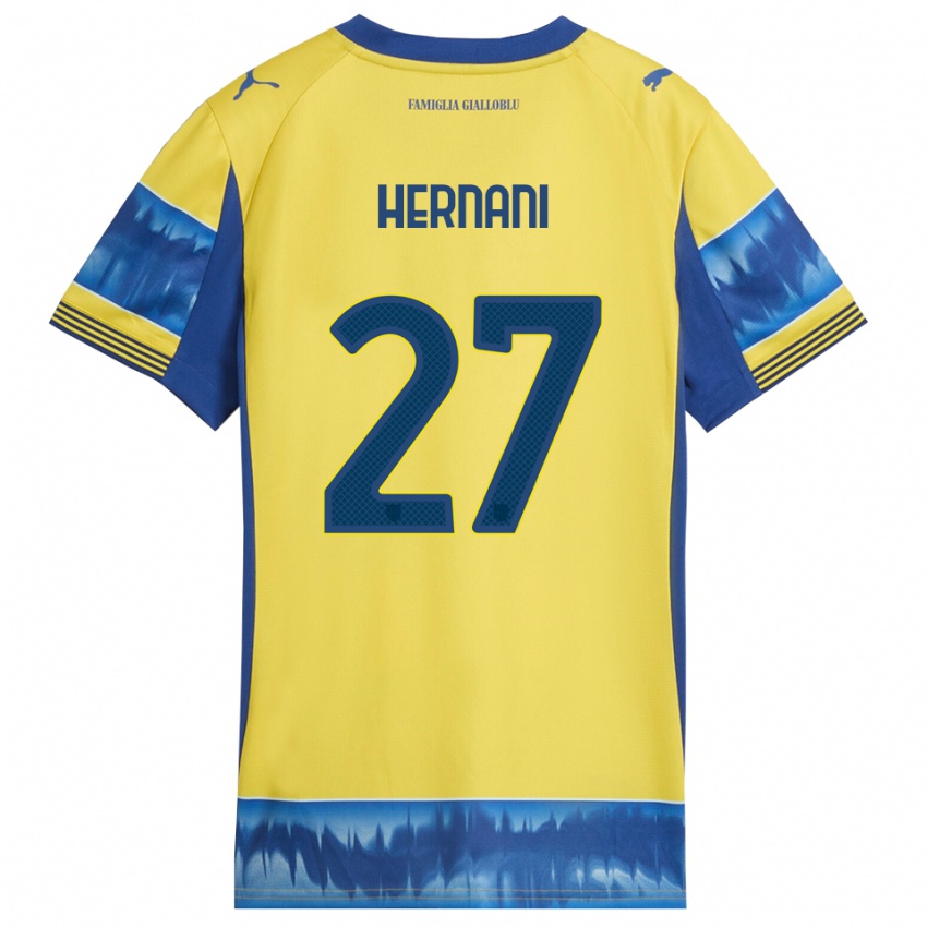 נשים Hernani #27 צהוב כחול הרחק ג'רזי 2025/26 חולצה קצרה