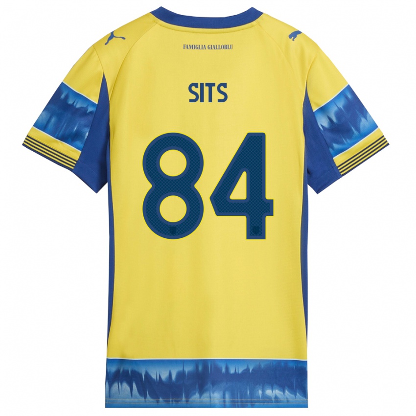 נשים Dario Sits #84 צהוב כחול הרחק ג'רזי 2025/26 חולצה קצרה