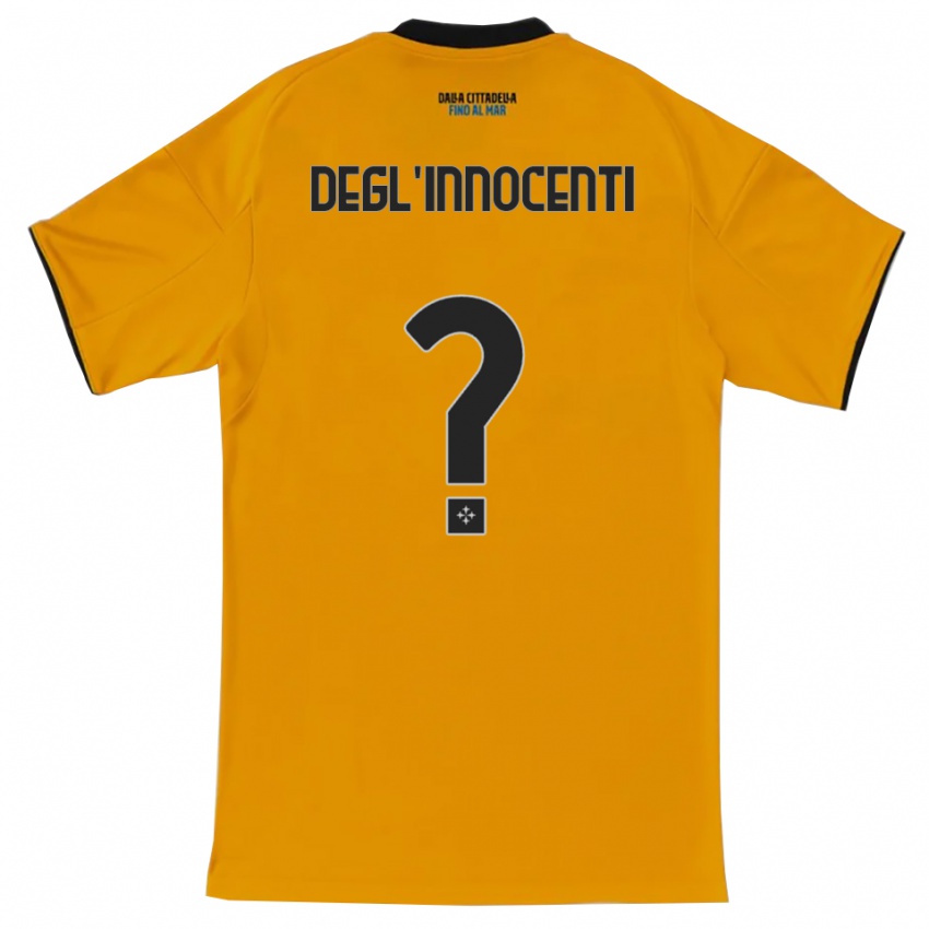 נשים Luca Degl'innocenti #0 כתום כחול הרחק ג'רזי 2025/26 חולצה קצרה