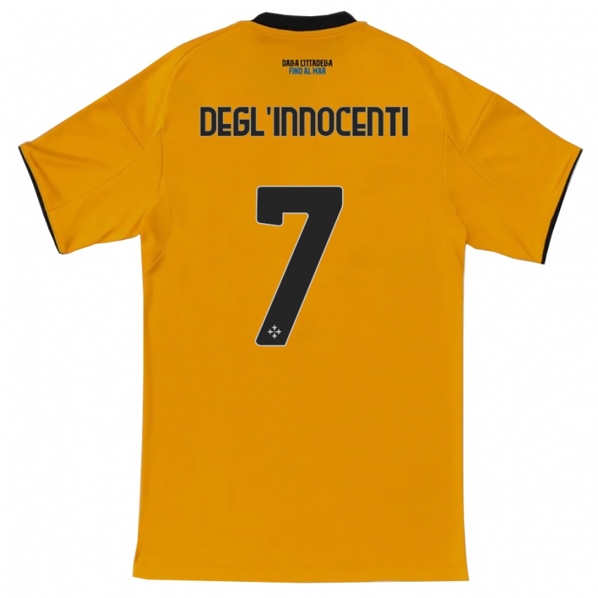 נשים Tommaso Degl’innocenti #7 כתום כחול הרחק ג'רזי 2025/26 חולצה קצרה