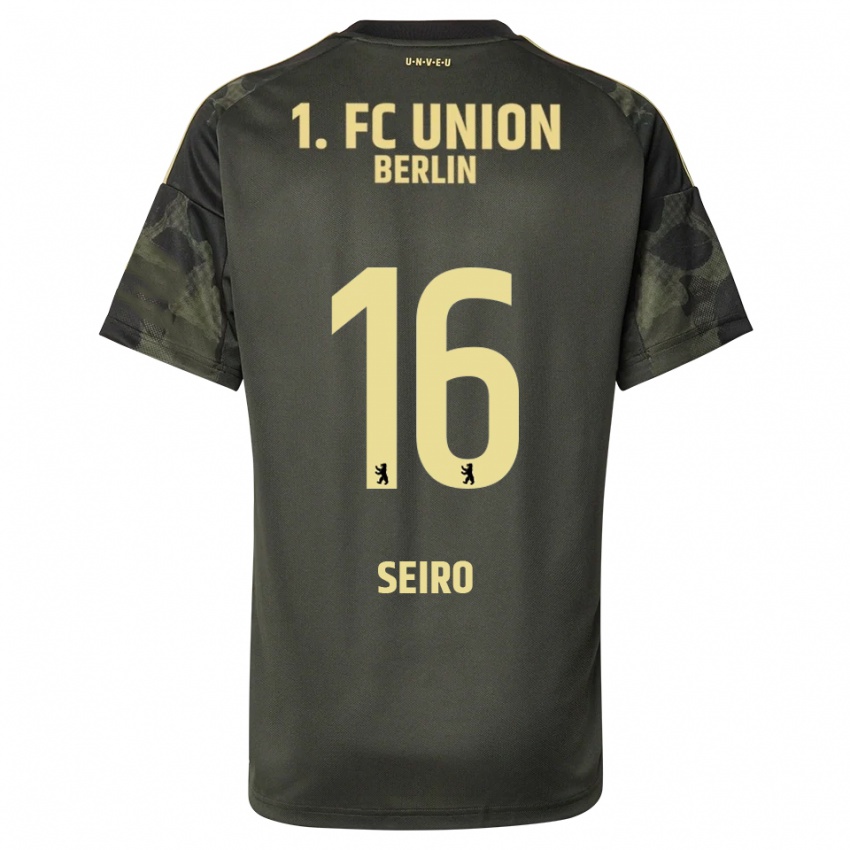 נשים Elli Seiro #16 ירוק כהה שחור הרחק ג'רזי 2025/26 חולצה קצרה
