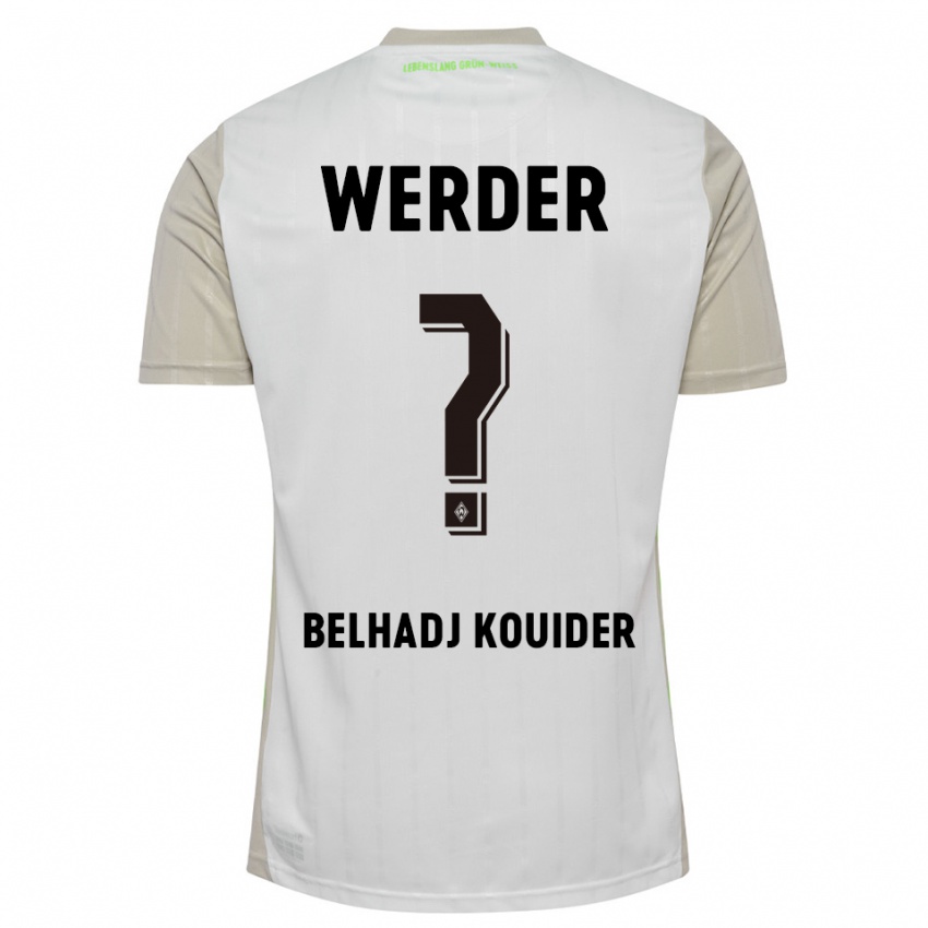 נשים Mahfoud Belhadj Kouider #0 לבן שחור הרחק ג'רזי 2025/26 חולצה קצרה