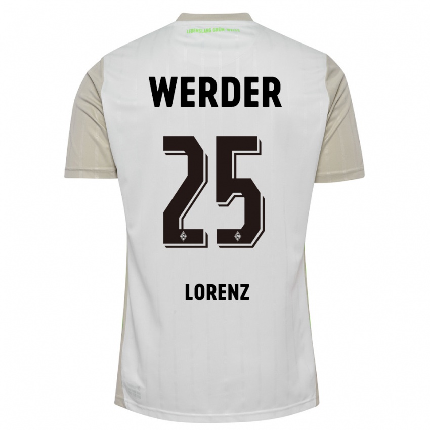 נשים יעקב לורנץ #25 לבן שחור הרחק ג'רזי 2025/26 חולצה קצרה