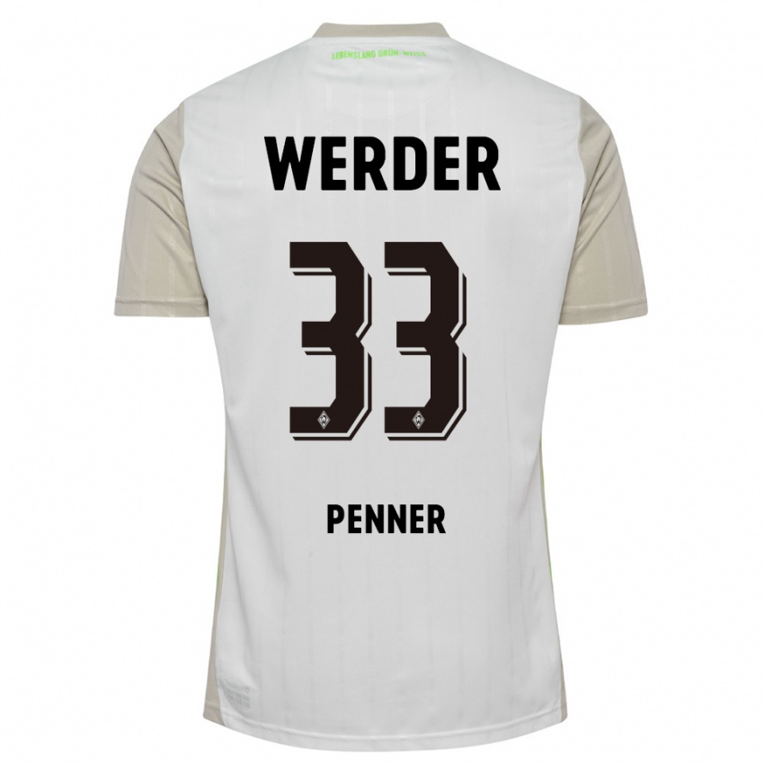 נשים Maria Penner #33 לבן שחור הרחק ג'רזי 2025/26 חולצה קצרה