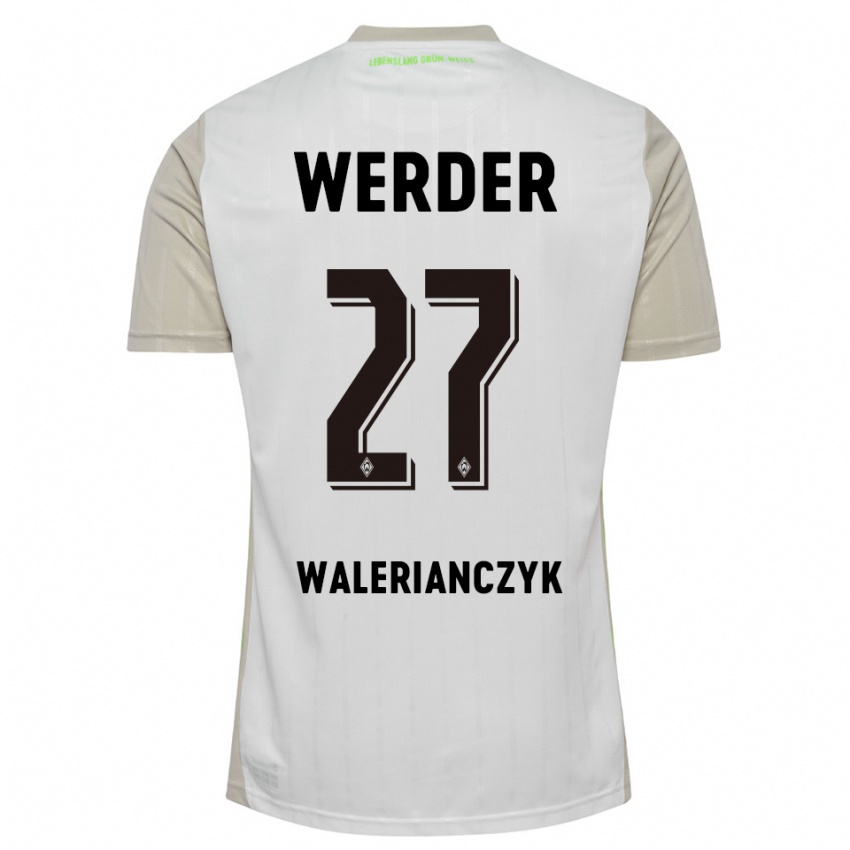 נשים דניס ולריאנצ'יק #27 לבן שחור הרחק ג'רזי 2025/26 חולצה קצרה