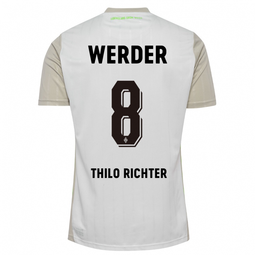 נשים Jasper Thilo Richter #8 לבן שחור הרחק ג'רזי 2025/26 חולצה קצרה