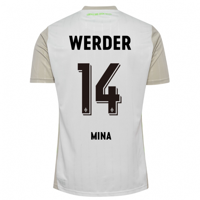 נשים ג׳ואן מינה #14 לבן שחור הרחק ג'רזי 2025/26 חולצה קצרה