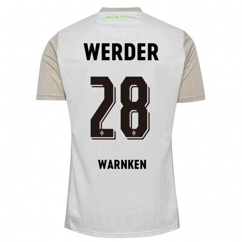 נשים יאנס וורנקן #28 לבן שחור הרחק ג'רזי 2025/26 חולצה קצרה נשים יאנס וורנקן #28 לבן שחור הרחק ג'רזי 2025/26 חולצה קצרה