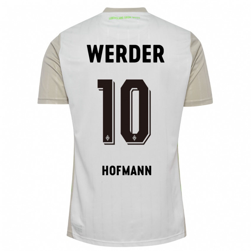 נשים ג׳אסטין הופמן #10 לבן שחור הרחק ג'רזי 2025/26 חולצה קצרה