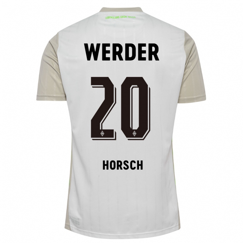 נשים יונס הורש #20 לבן שחור הרחק ג'רזי 2025/26 חולצה קצרה