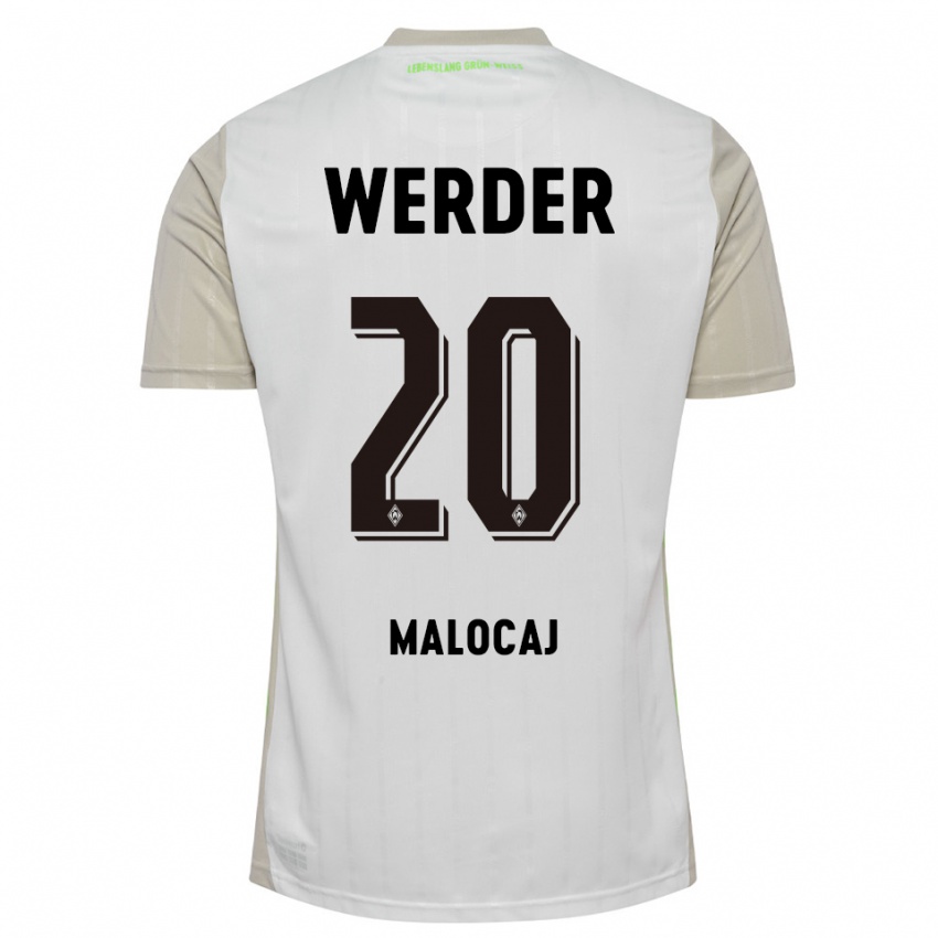 נשים Edinjo Malocaj #20 לבן שחור הרחק ג'רזי 2025/26 חולצה קצרה