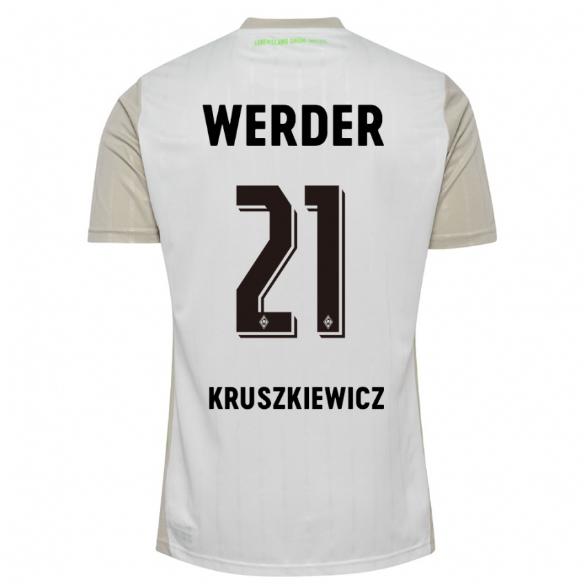 נשים יעקב קרושקביץ' #21 לבן שחור הרחק ג'רזי 2025/26 חולצה קצרה