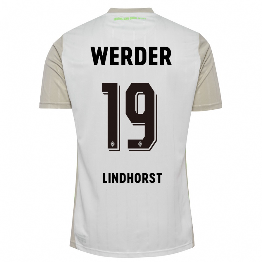 נשים ג׳ריט לינדהורסט #19 לבן שחור הרחק ג'רזי 2025/26 חולצה קצרה