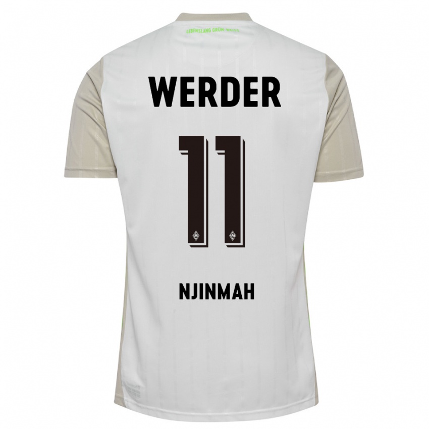 נשים ג'סטין אנג'ינמה #11 לבן שחור הרחק ג'רזי 2025/26 חולצה קצרה