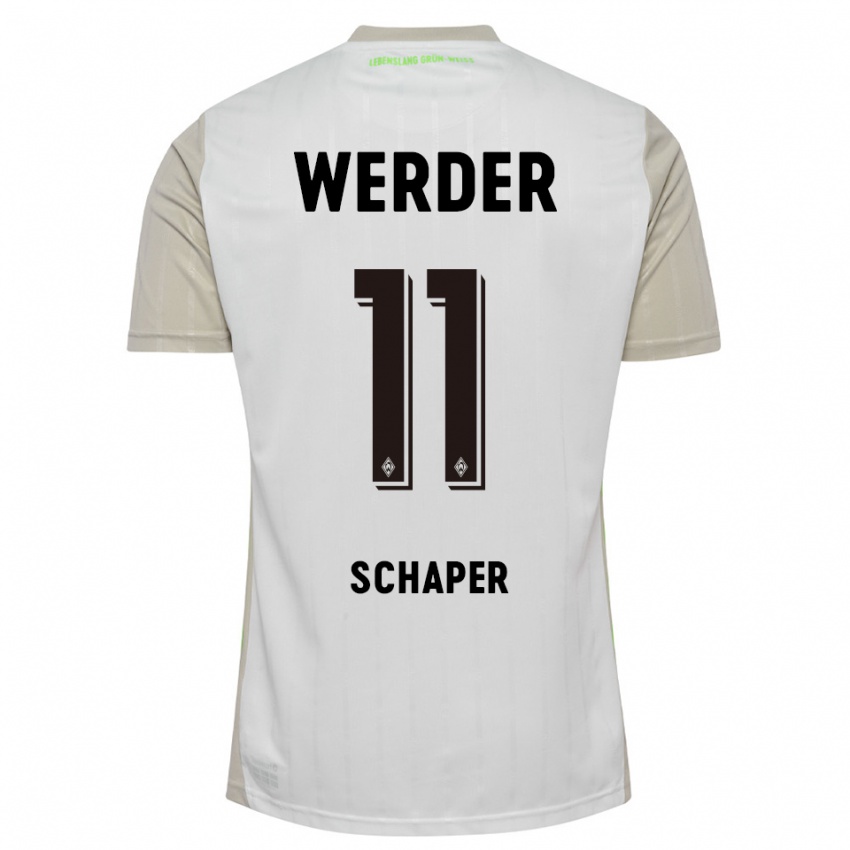 נשים וילקן שאפר #11 לבן שחור הרחק ג'רזי 2025/26 חולצה קצרה